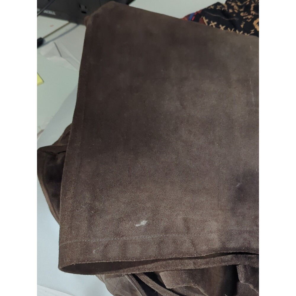 Banana Republic Sz XL Men's Vintage Brown Suede Leather Jacket Shacket Lined EUC - Picture 15 of 15